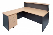Ecotech Reception Desk. Rectangular Shape. Full Modesty. Rectangle Shape Counter Top And Return